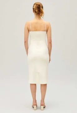Shop Short Ecru Tube Dress Women Dresses