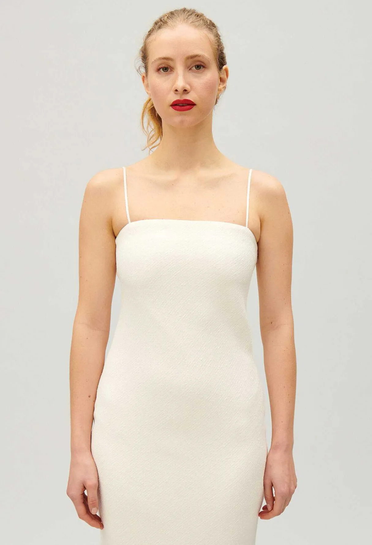 Shop Short Ecru Tube Dress Women Dresses