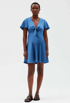 Store Short Flowing Blue Dress Women Dresses