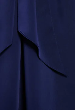 Sale Short Indigo Pussy Bow Dress Women Dresses