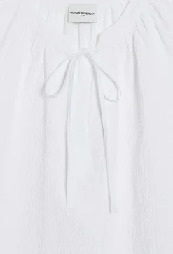 Outlet Short White Lace-Up Dress Women Dresses