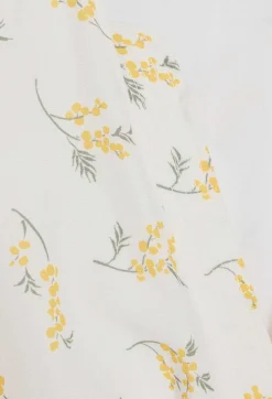 Discount Short Wraparound Dress Mimosa Pattern Women Dresses