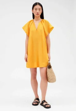 Shop Short Yellow Dress Women Dresses