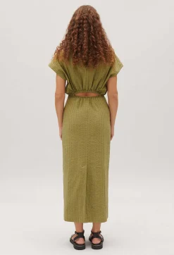 Hot Striped Midi Dress Women Dresses