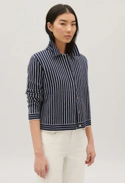 Outlet Stripy Knit Cardigan Women Sweaters And Cardigans