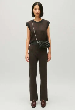 Clearance Stripy Knit Trousers Women Jeans And Trousers