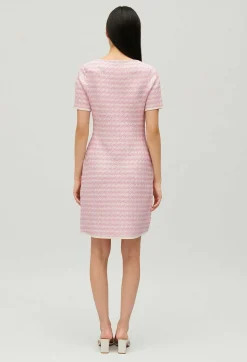 Cheap Two-Tone Knit Dress Women Dresses