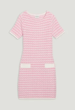 Cheap Two-Tone Knit Dress Women Dresses