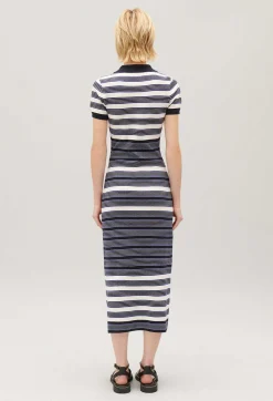 Best Two-Tone Knitted Maxi Dress Women Dresses