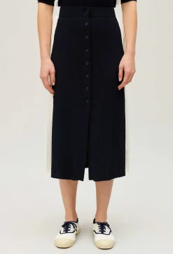 Fashion Two-Tone Midi Dress Women Skirts And Shorts