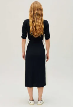 Fashion Two-Tone Midi Dress Women Skirts And Shorts