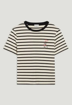 Clearance Two-Tone Stripy Breton T-Shirt Women T-Shirts