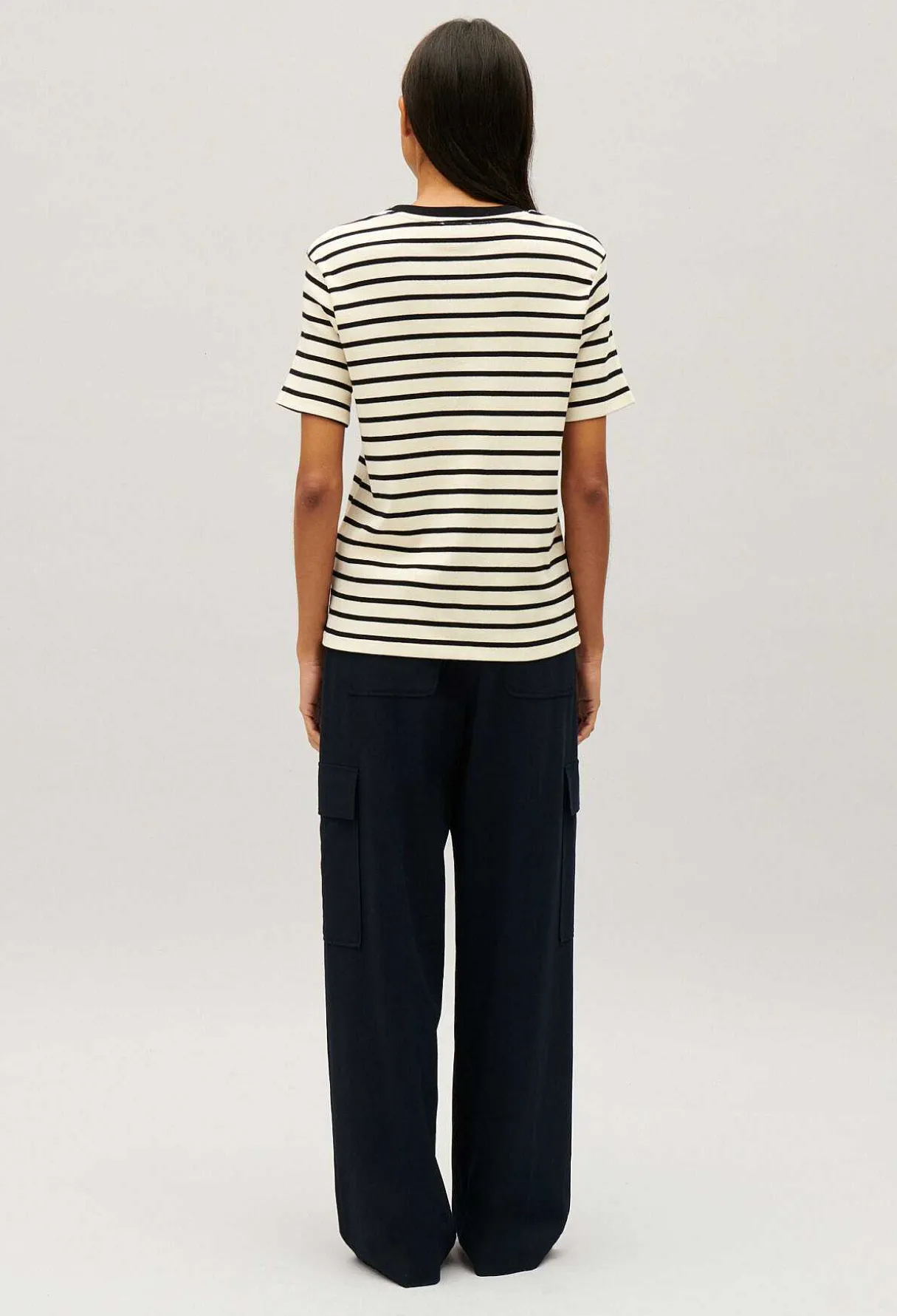 Clearance Two-Tone Stripy Breton T-Shirt Women T-Shirts