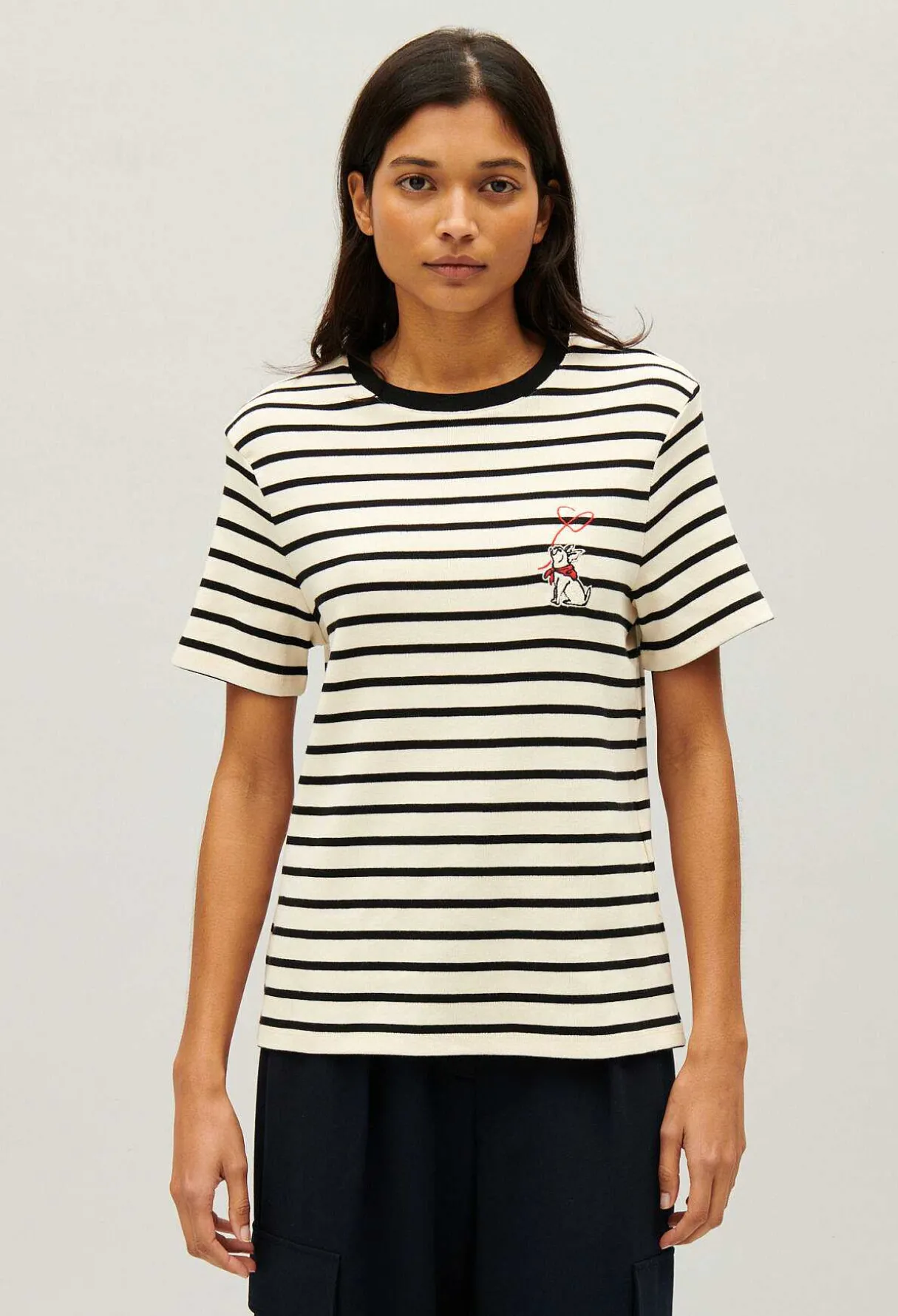 Clearance Two-Tone Stripy Breton T-Shirt Women T-Shirts