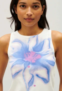 Sale Vest Flower Print Women T-Shirts