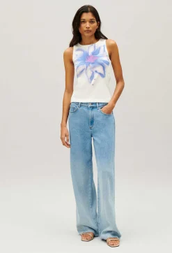 Sale Vest Flower Print Women T-Shirts