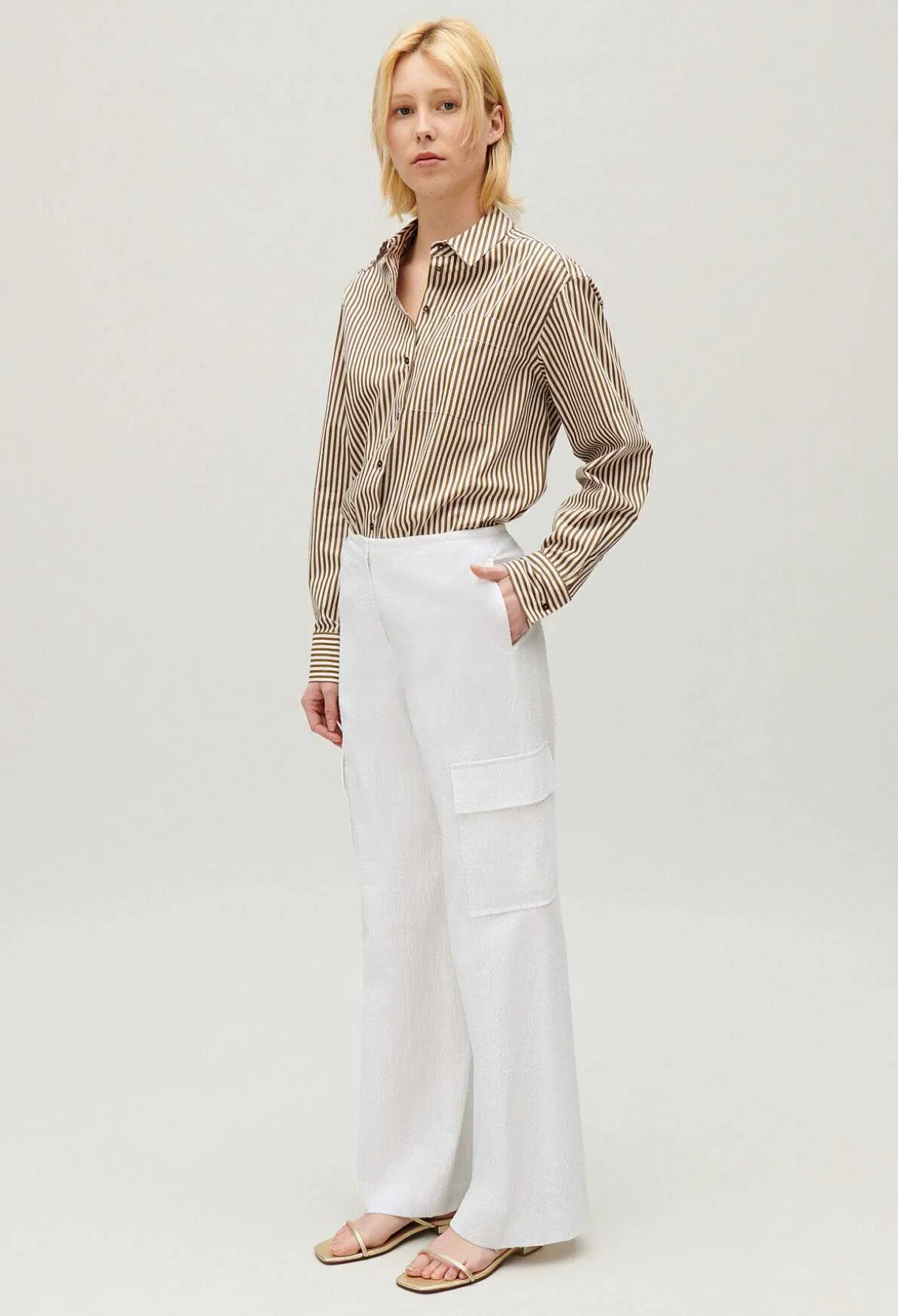 Online White Cargo Trousers Women Jeans And Trousers