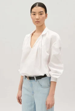 Best Sale White Poplin Shirt Women Tops And Shirts