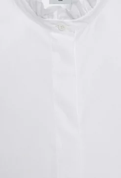 Flash Sale White Shirt With Ruffled Collar Women Tops And Shirts