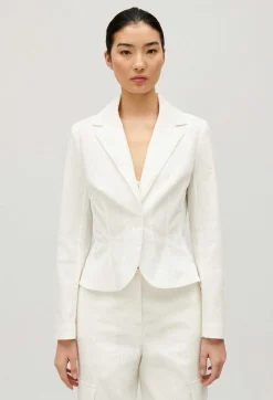 Shop White Slim-Fit Suit Jacket Women Blazers