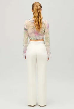 Best White Straight Tailored Trousers Women Jeans And Trousers
