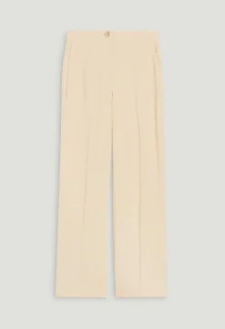 Hot Wide-Leg Beige Trousers Women Jeans And Trousers