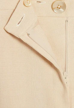 Hot Wide-Leg Beige Trousers Women Jeans And Trousers