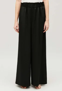 Discount Wide-Leg Trousers With Smocked Waistband Women Jeans And Trousers