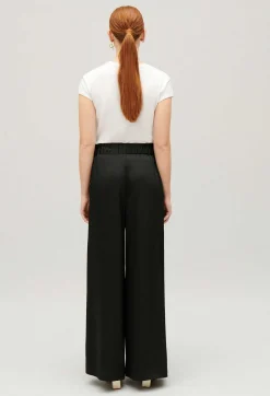 Discount Wide-Leg Trousers With Smocked Waistband Women Jeans And Trousers