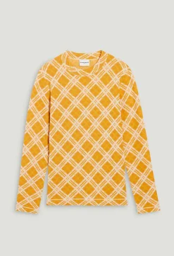 Outlet Yellow Checked Jumper Women Sweaters And Cardigans